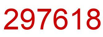 Number 297618 red image