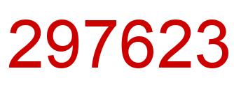 Number 297623 red image
