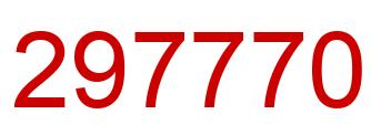 Number 297770 red image