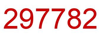 Number 297782 red image