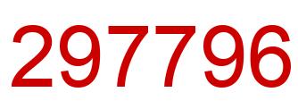 Number 297796 red image