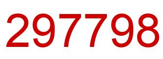 Number 297798 red image
