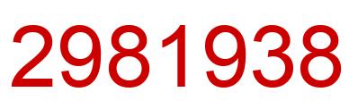 Number 2981938 red image