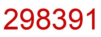Number 298391 red image
