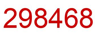 Number 298468 red image