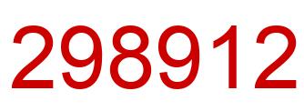 Number 298912 red image