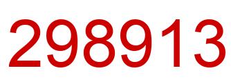 Number 298913 red image