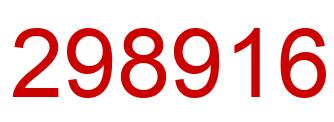 Number 298916 red image