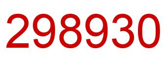 Number 298930 red image