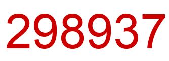 Number 298937 red image