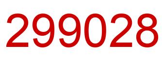 Número 299028 imagen rojo