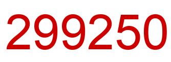 Número 299250 imagen rojo
