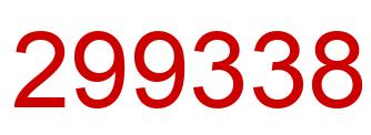 Number 299338 red image