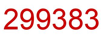 Number 299383 red image