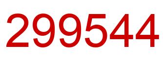 Number 299544 red image