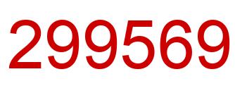 Number 299569 red image