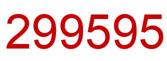 Number 299595 red image
