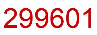 Number 299601 red image
