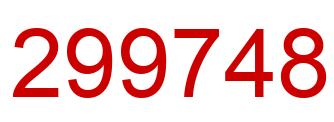 Número 299748 imagen rojo
