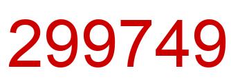Número 299749 imagen rojo
