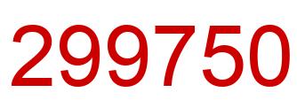 Número 299750 imagen rojo