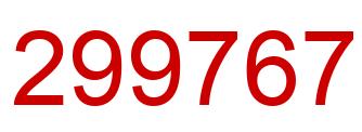 Número 299767 imagen rojo