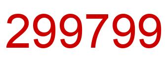 Number 299799 red image
