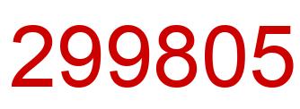 Number 299805 red image