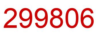 Número 299806 imagen rojo