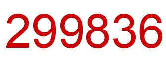 Número 299836 imagen rojo