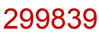 Número 299839 imagen rojo