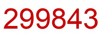 Número 299843 imagen rojo