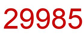Número 29985 imagen rojo