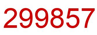 Número 299857 imagen rojo