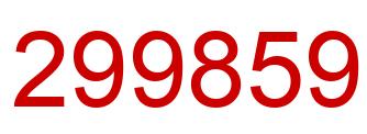 Número 299859 imagen rojo