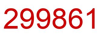 Número 299861 imagen rojo