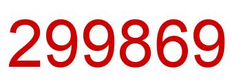 Número 299869 imagen rojo