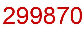 Número 299870 imagen rojo