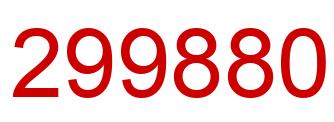 Número 299880 imagen rojo
