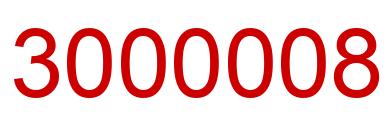 Number 3000008 red image