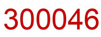 Number 300046 red image
