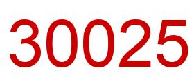 Number 30025 red image