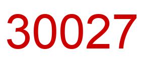 Number 30027 red image