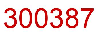 Number 300387 red image