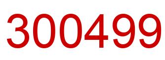 Number 300499 red image