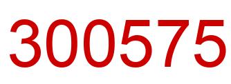 Number 300575 red image