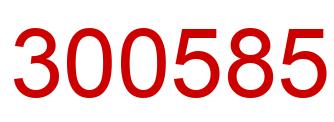 Number 300585 red image
