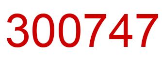Number 300747 red image