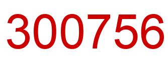 Number 300756 red image