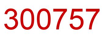 Number 300757 red image